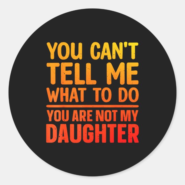 Pegatina Redonda Funny Dad Design For Father Daddy Papa Men From Da (Anverso)