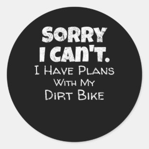 Pegatina Redonda Funny Dirt Bike Cita Motocross Motocross Carreras
