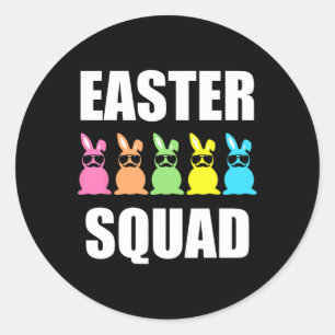 Pegatina Redonda Funny Easter Family Mating Set Design Easter