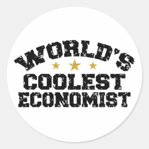 Pegatina Redonda Funny Economist