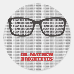 Pegatina Redonda Funny Eye Médica