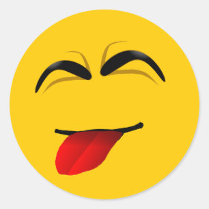PEGATINA REDONDA FUNNY FACE