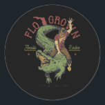 Pegatina Redonda Funny Flo Grown Florida Rodeo<br><div class="desc">Funny Flo Grown Florida Rodeo</div>