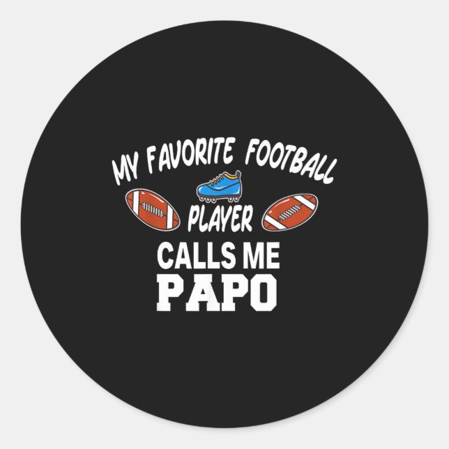 Pegatina Redonda Funny Football Dad Pride Pa Fan Srts Family  (Anverso)