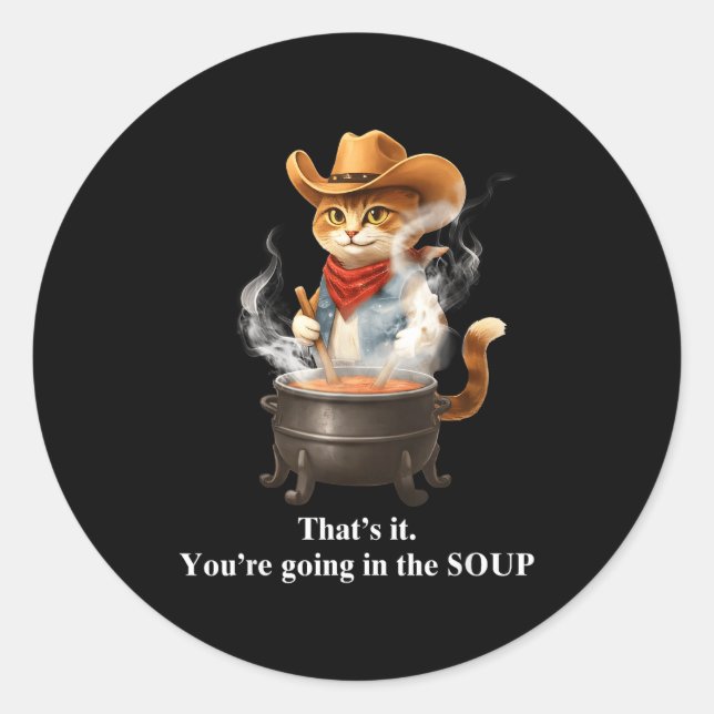 Pegatina Redonda Funny Frog Witch Meme That's It You're Going In Th (Anverso)