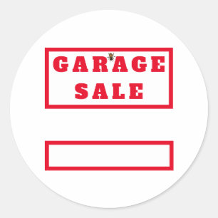 Pegatina Redonda Funny Garage Sale