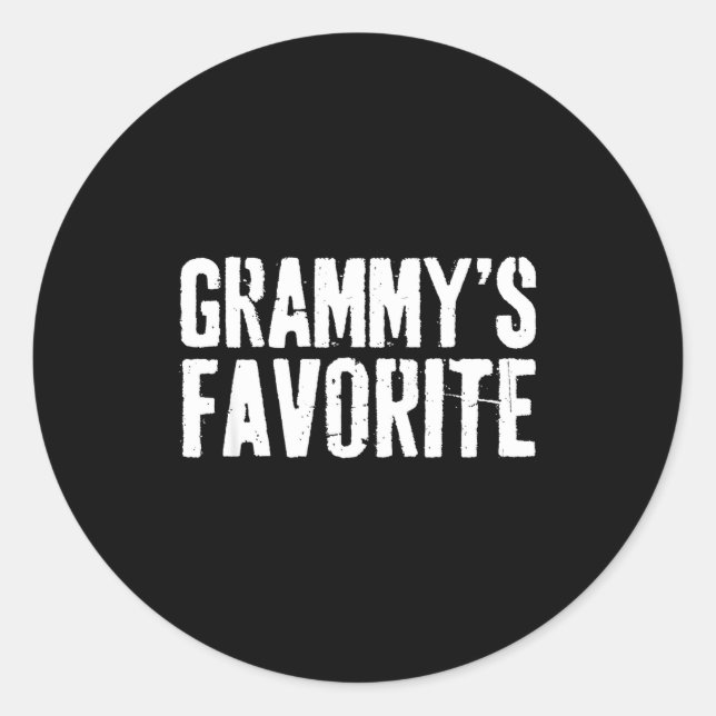 Pegatina Redonda Funny Grammy’s Favorite Funny Grandparent Granhild (Anverso)