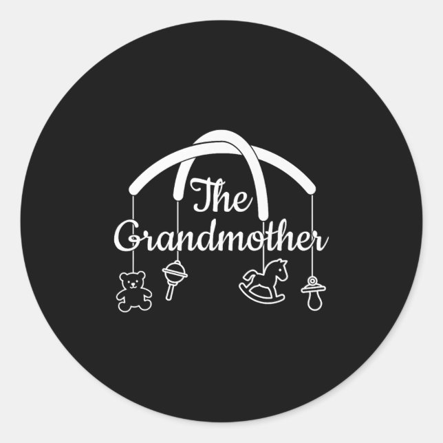 Pegatina Redonda Funny Grandmother Design For Proud Grandmas Premiu (Anverso)