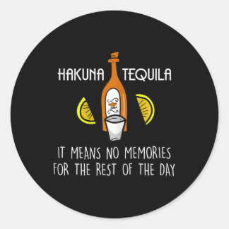 Pegatina Redonda Funny Hakuna Tequila Taco Lover Cinco De Mayo Rega