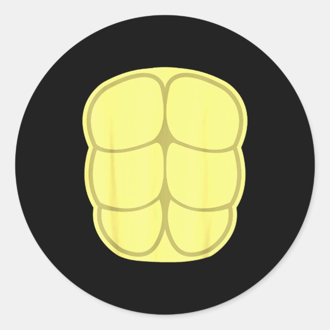 Pegatina Redonda Funny Halloween Costume Diy Turtle Shell Animal Bo (Anverso)