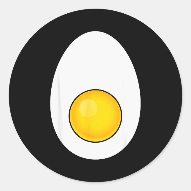 Pegatina Redonda Funny Halloween Deviled Egg Costume Men Women Fun  (Anverso)