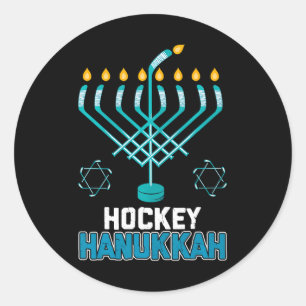 Pegatina Redonda Funny Hanukkah Menorah Jewish Festival