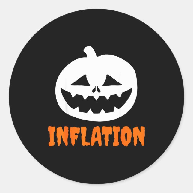 Pegatina Redonda Funny Inflation Halloween Costume Couple Matching  (Anverso)