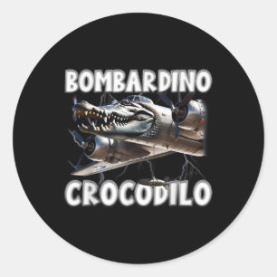 Pegatina Redonda Funny Italiano Brainrot Bombardino Crocodilo Men W
