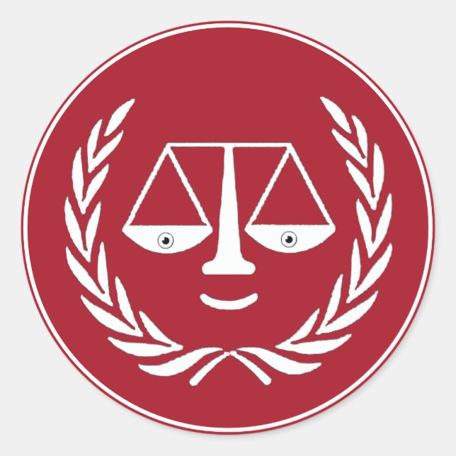 Pegatina Redonda Funny Lawyer (Anverso)