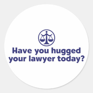 Pegatina Redonda Funny Lawyer