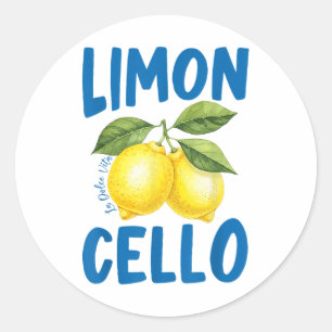 Pegatina Redonda Funny Limoncello La Dolce Vita Ilión