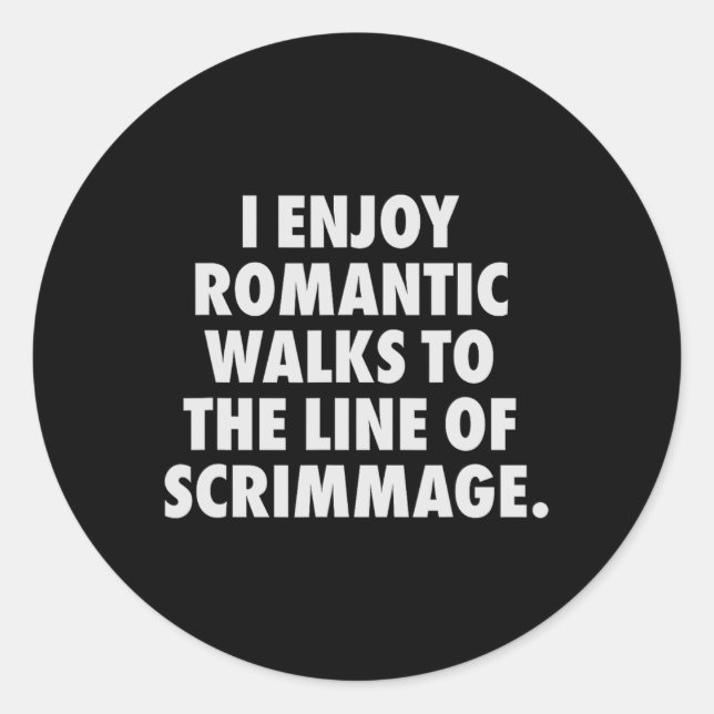 Pegatina Redonda Funny Lineman De Fútbol Para Hombres Ofensivo (Anverso)