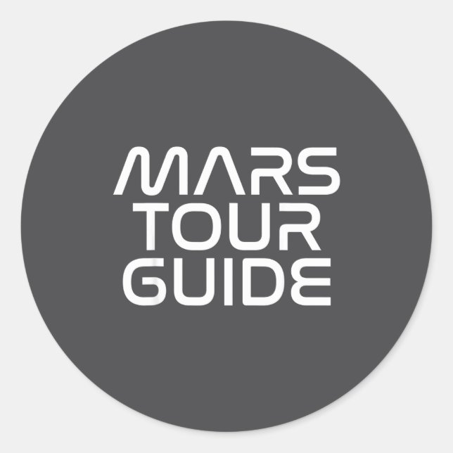 Pegatina Redonda Funny Mars Birthday Gift Mens Womens Joke Quote Da (Anverso)