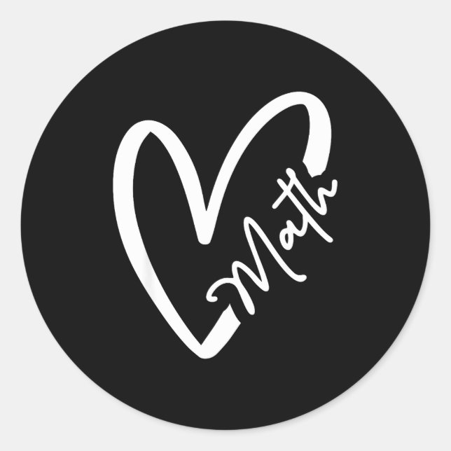 Pegatina Redonda Funny Mathematician Teacher Kids Physicist I Love  (Anverso)