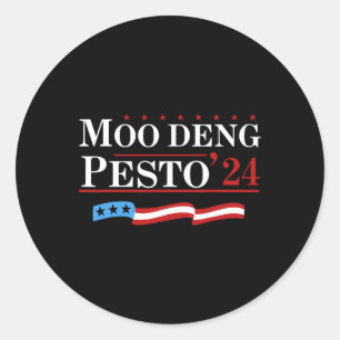 Pegatina Redonda Funny Moo Deng Pesto 24 Penguin Ba