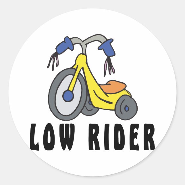 Pegatina Redonda Funny moto baja mexicana (Anverso)