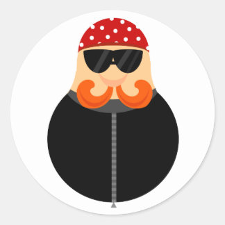 Pegatina Redonda Funny Motorcycle Biker