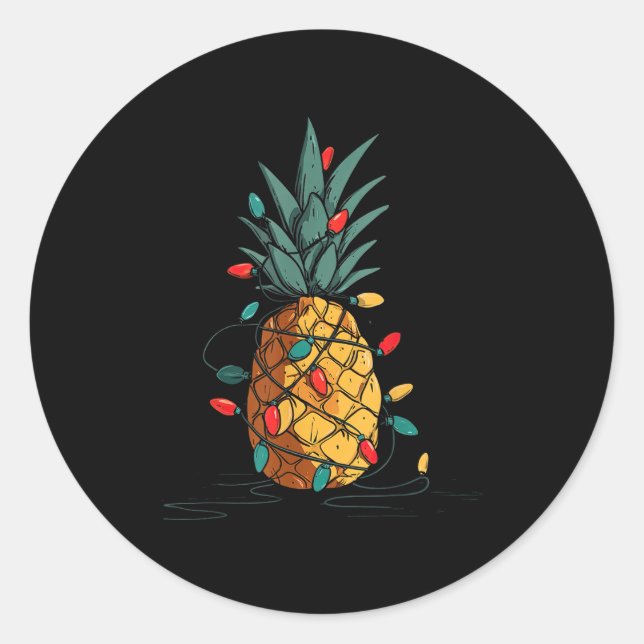 Pegatina Redonda Funny Ne Christmas Graphics Lights Lover  (Anverso)