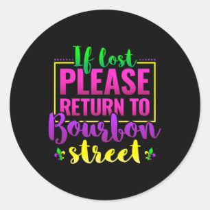 Pegatina Redonda Funny New Orleans Mardi Gras Louisiana Carnaval Ne
