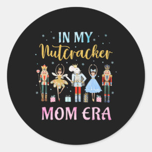 Pegatina Redonda Funny Nutcracker Navidades Cita En Mi Nutcracker