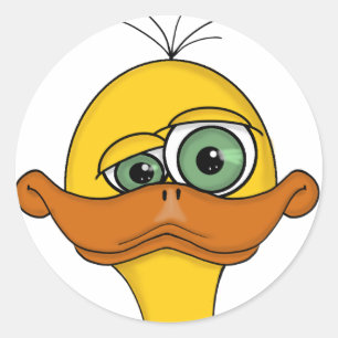 Pegatina Redonda Funny Odd Duck Personalizado