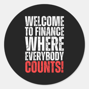Pegatina Redonda Funny Office Finance Pegatina2