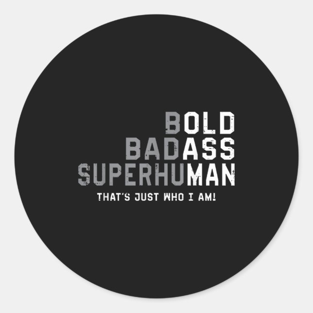 Pegatina Redonda Funny Old Man Saying Gag Gift Fathers Day Birthday (Anverso)