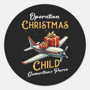 Pegatina Redonda Funny Operation Navidades Child Funny Family Match