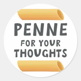 Pegatina Redonda Funny Pasta Pun