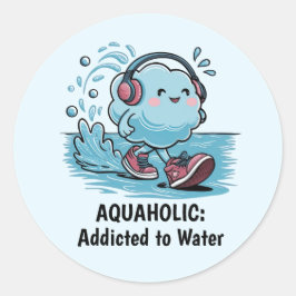 Pegatina Redonda Funny Personalizado Cloud Round Pegatinas