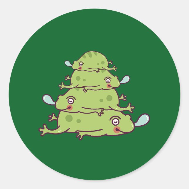 Pegatina Redonda Funny Personalizado Moderno Sencillamente Clásico  (Anverso)