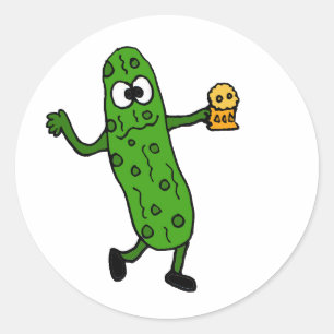 Pegatina Redonda Funny Pickle