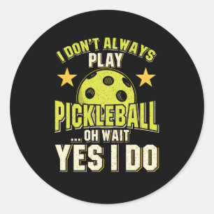 Pegatina Redonda Funny Pickleball