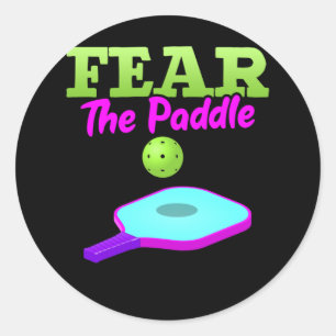 Pegatina Redonda Funny Pickleball Sport Lover Paddle
