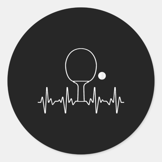 Pegatina Redonda Funny Ping Pong Gift For Men Women Table Tennis He (Anverso)