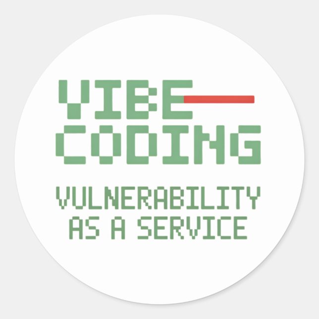 Pegatina Redonda funny pixel-art Cybersecurity network (Anverso)