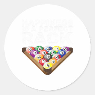 Pegatina Redonda Funny Pool Snooker Perfect Rack Billiards 8