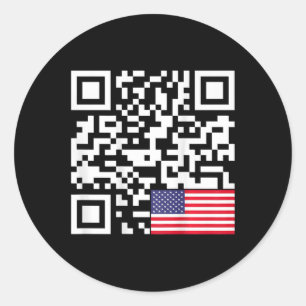 Pegatina Redonda Funny presidente de Qr Trump 4547 bailando Fla