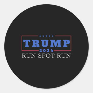 Pegatina Redonda Funny Pro Trump 2024 Run Spot Trump Kamala Deb
