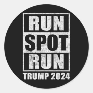 Pegatina Redonda Funny Pro Trump 2024 Run Spot Trump Kamala Deb