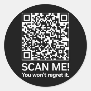 Pegatina Redonda Funny Qr presidente Trump 4547 Trump código de bai