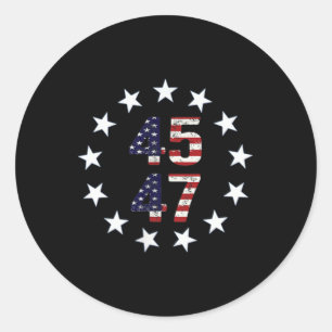 Pegatina Redonda Funny Qr presidente Trump código de baile