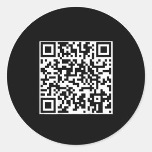 Pegatina Redonda Funny Qr presidente Trump código de baile (atrás)