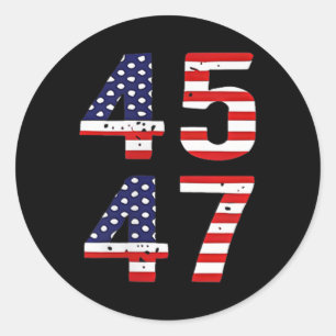 Pegatina Redonda Funny Qr presidente Trump código de baile Trump 45